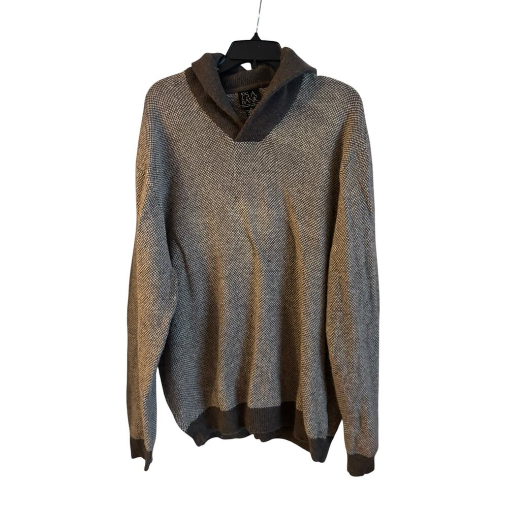 Jos. A. BANK Men's Executive Collection 80% Lambswool Brown Vneck Sweater Sz XL
